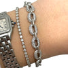 CZ Puff Link Bracelet