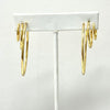 Gold Graduated Triple Hoop Earrings