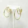 Gold Graduated Triple Hoop Earrings