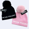 F*ckin Freezing Hat With Fox Pom