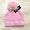 F*ckin Freezing Hat With Fox Pom