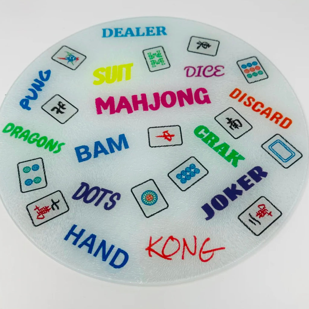 Round Mahjong Cutting Board Charcuterie Board