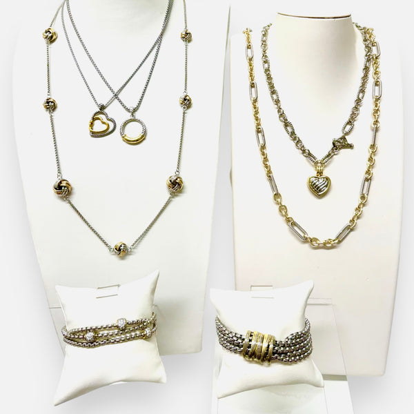 36" Two-Tone Classic Knot Necklace