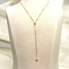 Bezel CZ Mirror Link Y Necklace