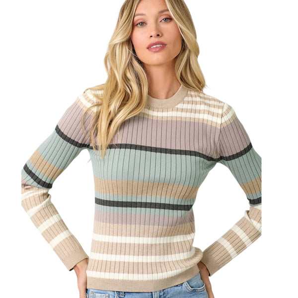 Color Block Striped Sweater