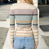 Color Block Striped Sweater