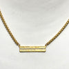 Matte Gold Pave Bar Necklace