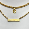 Matte Gold Pave Bar Necklace