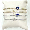 CZ Pave Star of David Tennis Bracelet