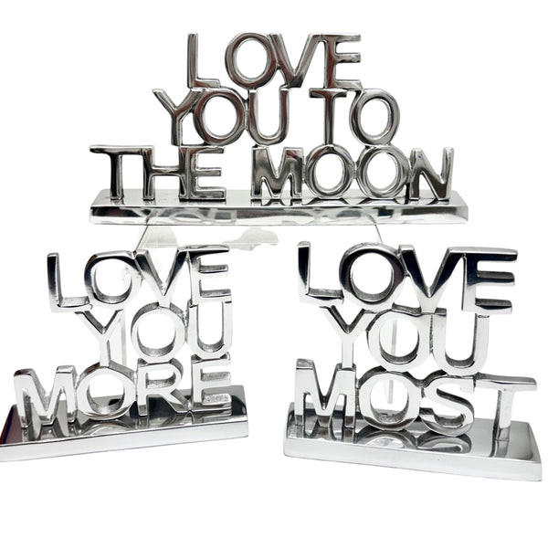 Love You More, Love You Most & Love You To The Moon Plaques