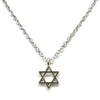 Silver Star Of David Charm Necklace