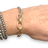 Two-Tone Link and Lock Bracelet