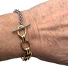 Two-Tone Link and Lock Bracelet