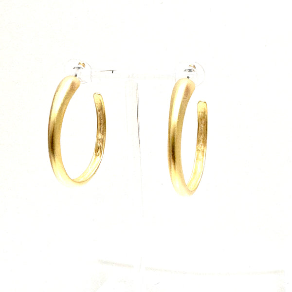 Matte Gold Hoop Earrings