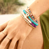 Purple Haze Mix Gemstone Semi-Precious Stretch Bracelet