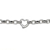 Open Heart and Oval Chain Bracelet