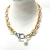 Matte Gold ‘Y’ Loop Chain Necklace