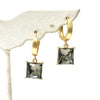 Antique Crystal Dangle Hoop Earrings