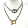 Silver Double Layer Chain Necklace