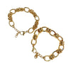 18K Plated Oval Link Bracelets