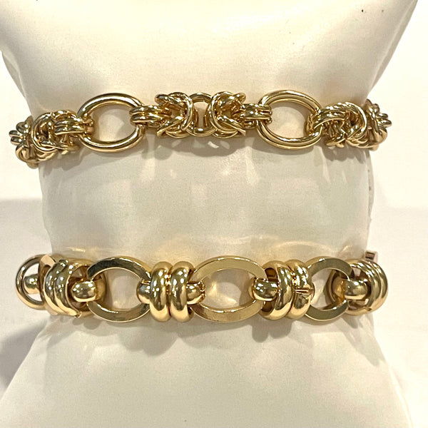 18K Plated Oval Link Bracelets