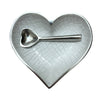 Silver Trim Heart Dishes With Silver Heart Spoons