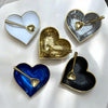 Gold Trim Heart Dishes With Gold Heart Spoon