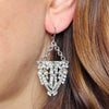 Vintage Rhinestone Buckle Earrings