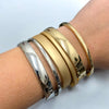 Thin/Wide, Shiny/Matte Hinge Bangle Bracelets