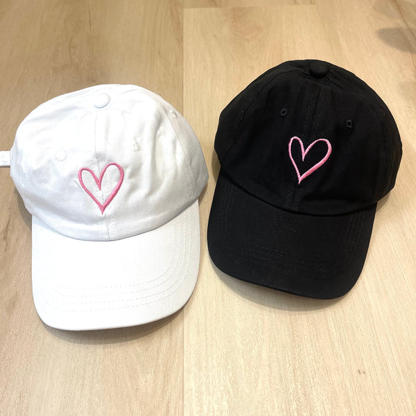 Embroidered Heart Baseball Cap