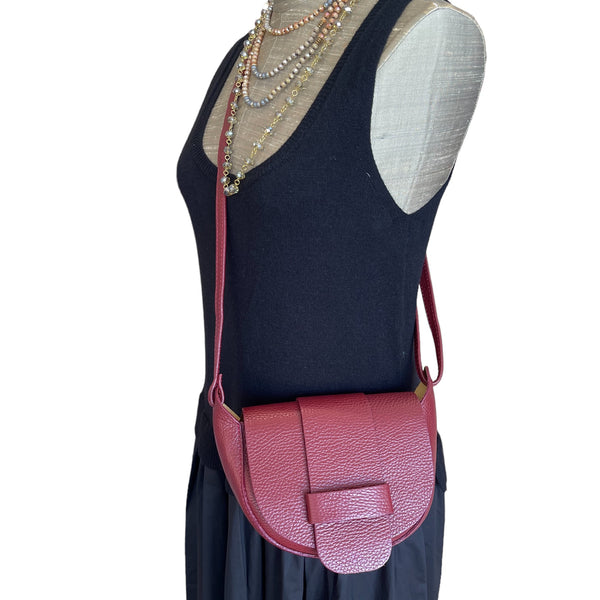 Italian Leather Saddle Crossbody Bag