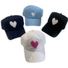 Kerri Rosenthal Embroidered Heart Baseball Hat