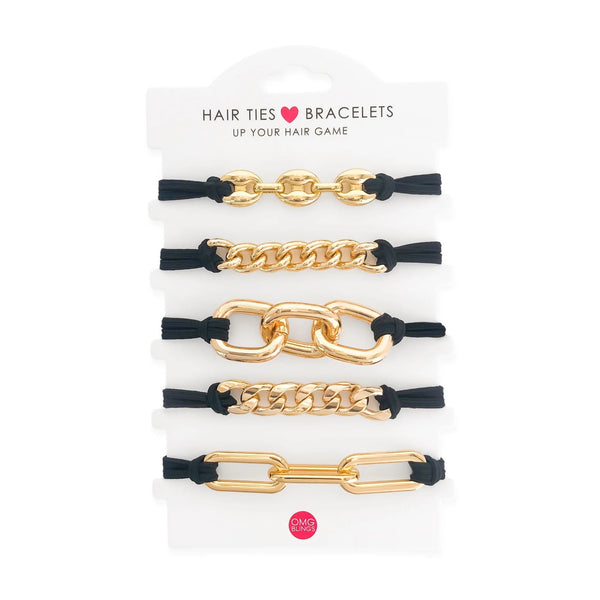 Set of 5 Hair Tie Bracelet Set