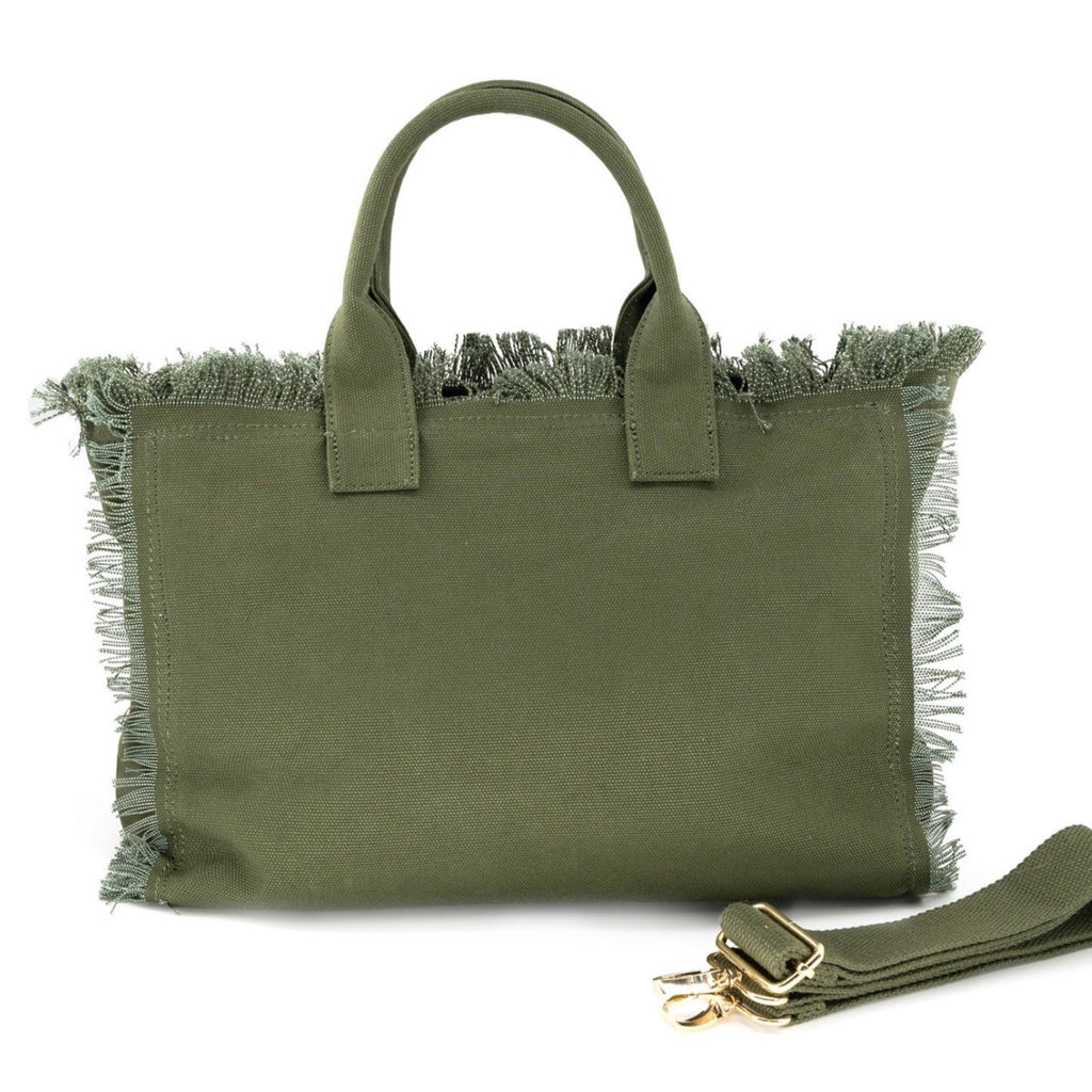 Small Frayed Canvas Tote