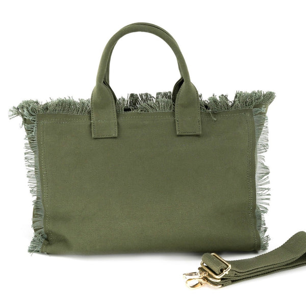 Small Frayed Canvas Tote