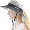 50+ SPF Adjustable SunShade Sun Hat With Strap And Ponytail Slot