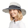 50+ SPF Adjustable SunShade Sun Hat With Strap And Ponytail Slot