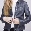 Leather Frayed Jacket