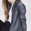 Leather Frayed Jacket