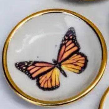 Handmade Pottery Butterfly Dish