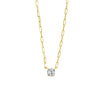 CZ Pendant Paperclip Necklace