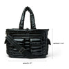 Two Faced Reversible Fur/Nylon Tote With Crossbody Bag