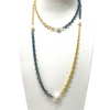 Two Tone Pearl Infinity Necklace