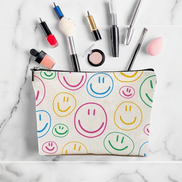 Smiley Face Canvas Pouch