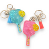 Crystal Pickleball Key Chain