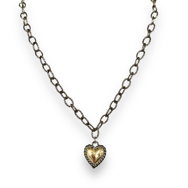 18" Heart Charm Necklace