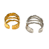 Adjustable Multi Row Modern Ring