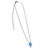 Sterling Silver Opal Cross Necklace