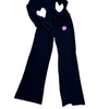 Kerri Rosenthal Happy Face Barb Black Sweatpants