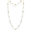 Gold Mini- Paperclip Necklace With Pave Flowers